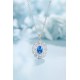 Ruif Jewelry Classic Design S925 Silver 1.04ct Lab Grown Cobalt Spinel Necklace Wedding Bands