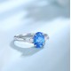 Ruif Jewelry Classic Design S925 Silver 1.84ct Lab Grown Cobalt Spinel Ring Wedding Bands