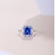 Ruif Jewelry Classic Design S925 Silver 3.31ct Lab Grown Cobalt Spinel Ring Wedding Bands