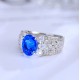 Ruif Jewelry Classic Design S925 Silver 2.42ct Lab Grown Cobalt Spinel Ring Wedding Bands Party Gift