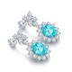 Ruif Jewelry Classic Design S925 Silver 11.66ct Lab Grown Paraiba Sapphire Earrings Gemstone Jewelry