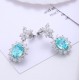 Ruif Jewelry Classic Design S925 Silver 11.66ct Lab Grown Paraiba Sapphire Earrings Gemstone Jewelry