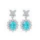 Ruif Jewelry Classic Design S925 Silver 11.66ct Lab Grown Paraiba Sapphire Earrings Gemstone Jewelry