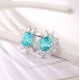 Ruif Jewelry Classic Design S925 Silver 7.102ct Lab Grown Paraiba Sapphire Earrings Gemstone Jewelry