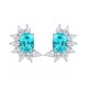 Ruif Jewelry Classic Design S925 Silver 7.102ct Lab Grown Paraiba Sapphire Earrings Gemstone Jewelry