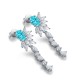 Ruif Jewelry Classic Design S925 Silver Lab Grown Paraiba Sapphire Earrings Gemstone Jewelry