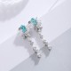 Ruif Jewelry Classic Design S925 Silver Lab Grown Paraiba Sapphire Earrings Gemstone Jewelry