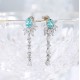 Ruif Jewelry Classic Design S925 Silver Lab Grown Paraiba Sapphire Earrings Gemstone Jewelry