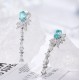 Ruif Jewelry Classic Design S925 Silver Lab Grown Paraiba Sapphire Earrings Gemstone Jewelry