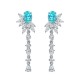 Ruif Jewelry Classic Design S925 Silver Lab Grown Paraiba Sapphire Earrings Gemstone Jewelry