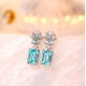 Ruif Jewelry Classic Design S925 Silver 2.58ct Lab Grown Paraiba Sapphire Earrings Gemstone Jewelry