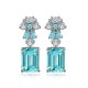 Ruif Jewelry Classic Design S925 Silver 2.58ct Lab Grown Paraiba Sapphire Earrings Gemstone Jewelry