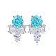 Ruif Jewelry Classic Design S925 Silver Lab Grown Paraiba Sapphire 6.6ct Earrings Gemstone Jewelry