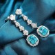 Ruif Jewelry Classic Design S925 Silverb10.85ct Lab Grown Paraiba Sapphire Earrings Gemstone Jewelry