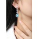 Ruif Jewelry Classic Design S925 Silverb10.85ct Lab Grown Paraiba Sapphire Earrings Gemstone Jewelry