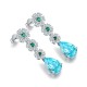 Ruif Jewelry Classic Design S925 Silver 9.41ct Lab Grown Paraiba Sapphire Earrings Gemstone Jewelry