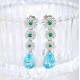 Ruif Jewelry Classic Design S925 Silver 9.41ct Lab Grown Paraiba Sapphire Earrings Gemstone Jewelry