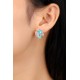 Ruif Jewlery Classic Design S925 Silver 6.5ct Lab Grown Paraiba Sapphire Earrings Gemstone Jewelry