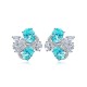 Ruif Jewlery Classic Design S925 Silver 6.5ct Lab Grown Paraiba Sapphire Earrings Gemstone Jewelry