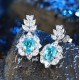 Ruif Jewelry Classic Design S925 Silver 6.47ct Lab Grown Paraiba Sapphire Earrings Gemstone Jewelry