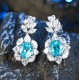 Ruif Jewelry Classic Design S925 Silver 6.47ct Lab Grown Paraiba Sapphire Earrings Gemstone Jewelry