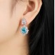 Ruif Jewelry Classic Design S925 Silver 6.47ct Lab Grown Paraiba Sapphire Earrings Gemstone Jewelry