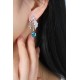 Ruif Jewelry Classic Design S925 Silver 6.67ct Lab Grown Paraiba Sapphire Earrings Gemstone Jewelry