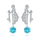 Ruif Jewelry Classic Design S925 Silver 6.67ct Lab Grown Paraiba Sapphire Earrings Gemstone Jewelry