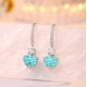 Ruif Jewelry Classic Design S925 Silver 4.5ct Lab Grown Paraiba Sapphire Earrings Gemstone Jewelry