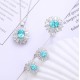 Ruif Jewelry Classic Design S925 Silver 2.69ct Lab Grown Paraiba Sapphire Earrings Gemstone Jewelry