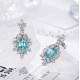 Ruif Jewelry Classic Design S925 Silver 10.154ct Lab Grown Paraiba Sapphire Earrings Gemstone Jewelry