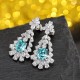 Ruif Jewelry Classic Design S925 Silver 6.628ct Lab Grown Paraiba Sapphire Earrings Gemstone Jewelry