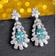 Ruif Jewelry Classic Design S925 Silver 6.628ct Lab Grown Paraiba Sapphire Earrings Gemstone Jewelry