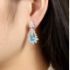 Ruif Jewelry Classic Design S925 Silver 6.628ct Lab Grown Paraiba Sapphire Earrings Gemstone Jewelry