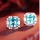 Ruif Jewelry Classic Design S925 Silver 9.18ct Lab Grown Paraiba Sapphire Earrings Gemstone Jewelry