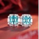 Ruif Jewelry Classic Design S925 Silver 9.18ct Lab Grown Paraiba Sapphire Earrings Gemstone Jewelry