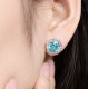 Ruif Jewelry Classic Design S925 Silver 9.18ct Lab Grown Paraiba Sapphire Earrings Gemstone Jewelry