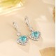 Ruif Jewelry Classic Design S925 Silver 9.84ct Lab Grown Paraiba Earrings Gemstone Jewelry