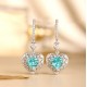 Ruif Jewelry Classic Design S925 Silver 9.84ct Lab Grown Paraiba Earrings Gemstone Jewelry