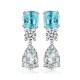 Ruif Jewelry Classic Design S925 Silver 2.51ct Lab Grown Paraiba Sapphire Earrings Gemstone Jewelry