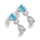 Ruif Jewelry Classic Design S925 Silver 2.51ct Lab Grown Paraiba Sapphire Earrings Gemstone Jewelry