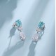 Ruif Jewelry Classic Design S925 Silver 2.51ct Lab Grown Paraiba Sapphire Earrings Gemstone Jewelry