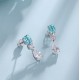 Ruif Jewelry Classic Design S925 Silver 2.51ct Lab Grown Paraiba Sapphire Earrings Gemstone Jewelry