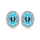 Ruif Jewelry Classic Design S925 Silver 2.9ct Lab Grown Paraiba Sapphire Earrings Gemstone Jewelry