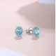 Ruif Jewelry Classic Design S925 Silver 2.9ct Lab Grown Paraiba Sapphire Earrings Gemstone Jewelry