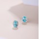 Ruif Jewelry Classic Design S925 Silver 2.9ct Lab Grown Paraiba Sapphire Earrings Gemstone Jewelry