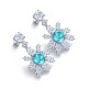 Ruif Jewelry Classic Design S925 Silver 6.6ct Lab Grown Paraiba Sapphire Earrings Gemstone Jewelry