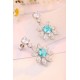 Ruif Jewelry Classic Design S925 Silver 6.6ct Lab Grown Paraiba Sapphire Earrings Gemstone Jewelry