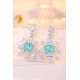 Ruif Jewelry Classic Design S925 Silver 6.6ct Lab Grown Paraiba Sapphire Earrings Gemstone Jewelry