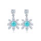 Ruif Jewelry Classic Design S925 Silver 6.6ct Lab Grown Paraiba Sapphire Earrings Gemstone Jewelry